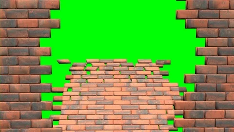 Opening closure in a brick wall. Stock Footage 114281385