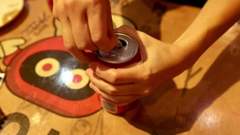 Opening a Cola Can Stock Footage 301155261
