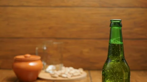 Opening cold bottle of light beer Stock Footage 67297952