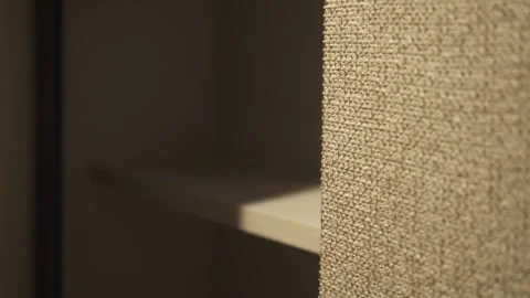 Opening the concealed cabinet door Stock Footage 273148145