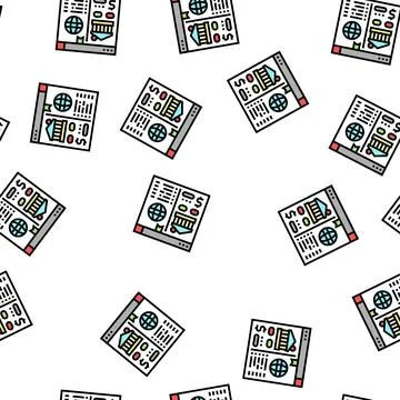 Opening correspondent accounts vector seamless pattern Stock Illustration