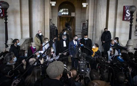 Opening day of the Thalys train attack trial in Paris, France - 20 Nov 2020 Foto stock