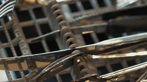 Opening dishwasher Stock Footage 94629174