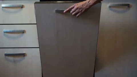 Opening the dishwasher machine Stock Footage 145971164