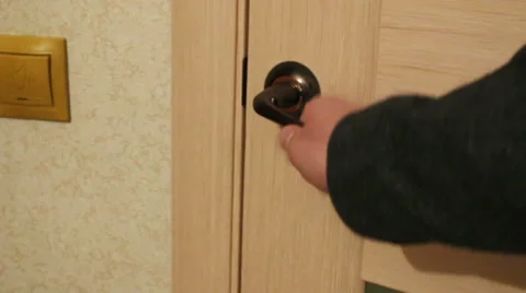 Opening the door Stock Footage 46004141