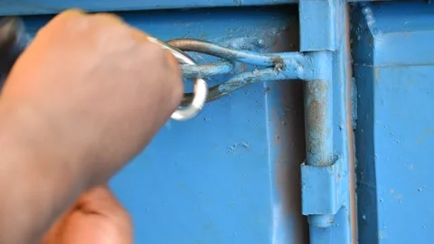 Opening the door Stock Footage 161491473