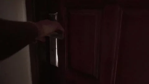 Opening the Door Stock Footage 272906575