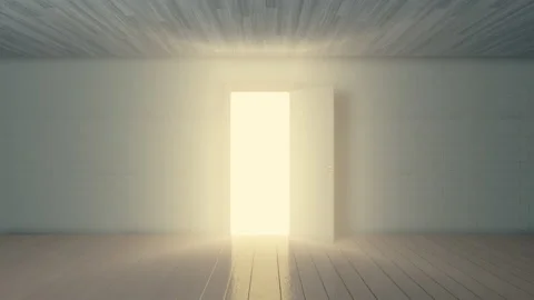 Opening the door to the future. Stock Footage 157944261