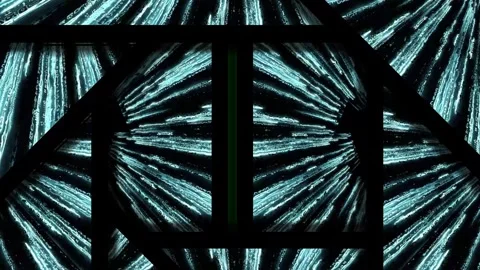 Opening door with green screen. Abstract moving blocks with energy flow Stock-Footage 246682358