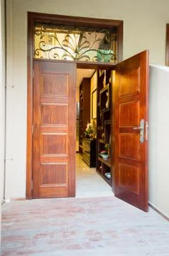 Opening door Stock Photos