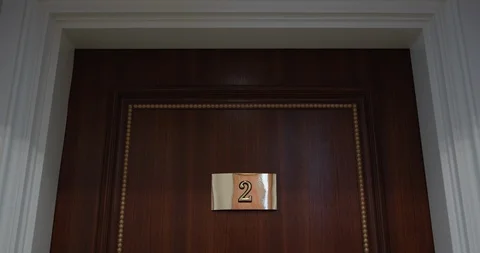 Opening door of room Stock Footage 86510066