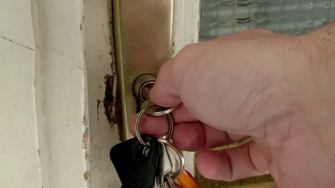 Opening the door - slow motion 스톡 동영상 103102351