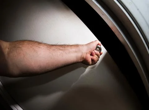 Opening the door to the unknown Stock Photos