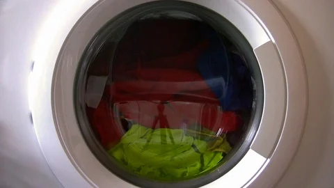 Opening door of a washing machine Stock-Footage 104136771