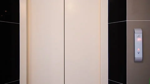 Opening doors in elevator with green screen Stock Footage 51525573