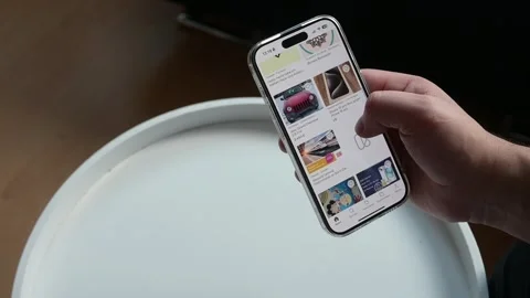 Opening the Ebay Kleinanzeigen Application on the iPhone Stock Footage 258266758