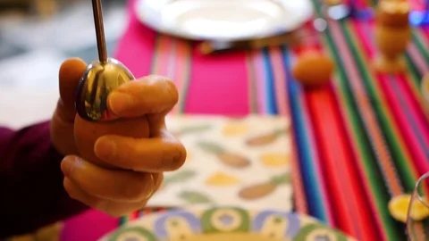 Opening an egg Video stock 99455067