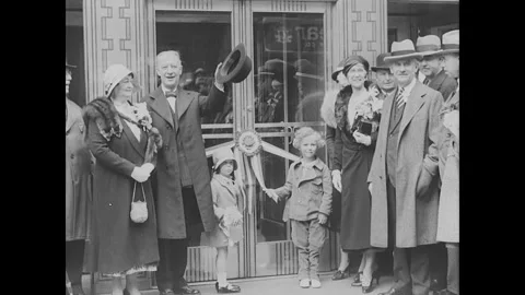 Opening of Empire State Building 1930s Stock Footage 252588940