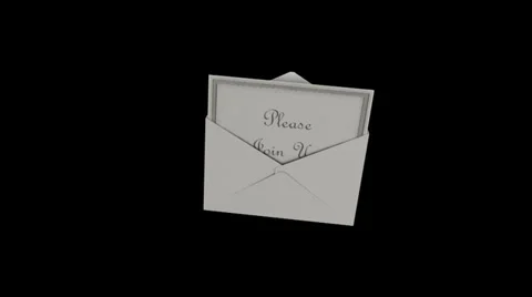 Opening envelope. Invitation for different occasions. Stock Footage