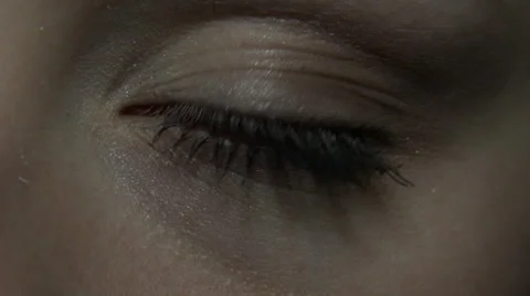 Opening eye, nighttime Stock Footage 34795868