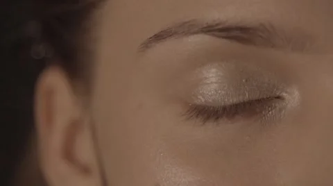 Opening eye in slow motion Stock Footage 67857351