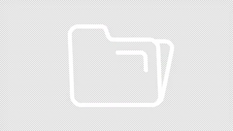 Opening folder ui icon white line animation Stock Footage 310295492