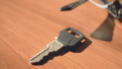 The opening frame on the table with accessories Stock Footage 93839318