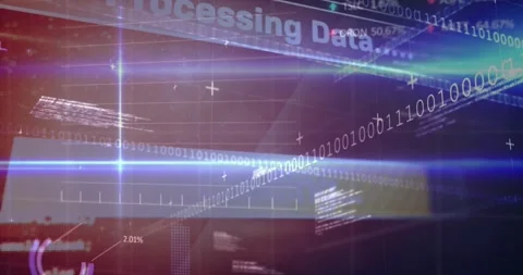 Opening frames initiating data HUD unfolding flare sweeping binary flowing 스톡 동영상 330547097