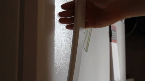 Opening a Fridge Stock Footage 33830819