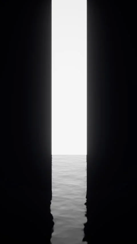 Opening Gate With Water Floor 库存影片 313058530