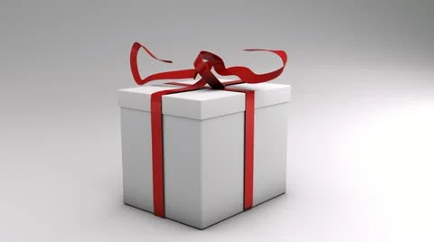 Opening gift box with alpha channels Видео 22037520