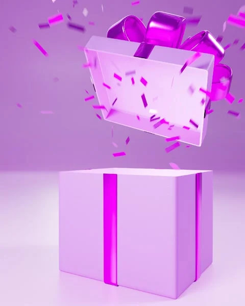 Opening gift box with confetti Stock Footage 287928118