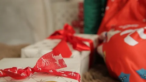 Opening the gift Video stock 120111226