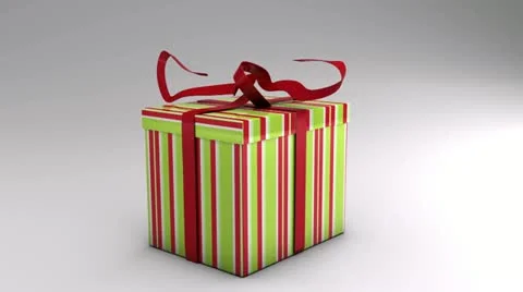 Opening gift wrap with alpha channel Vídeo Stock 22038525