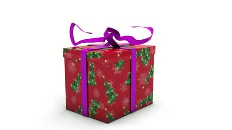 Opening gift wrap with alpha channel Vídeo Stock 22038594