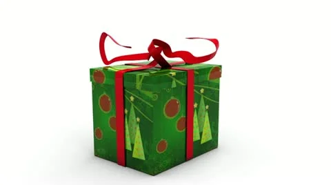 Opening gift wrap with alpha channel Vídeo Stock 22040038