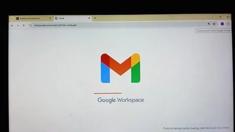Opening Gmail account on laptop. Stock Footage 317276453