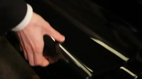 Opening grand piano Stock Footage 65368885