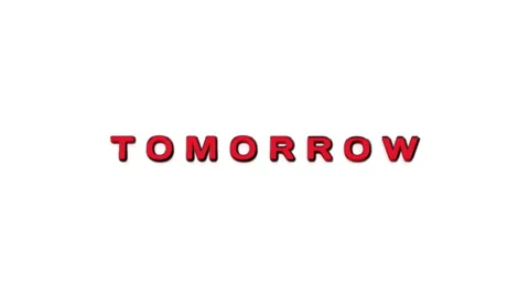 Opening greeting - Tomorrow. Glitch effect. Pop-up text screen saver with text Stock Footage 204078148