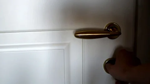 Opening house door Stock Footage 76928498