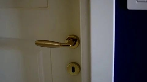 Opening house door Stock Footage 76928612