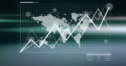 Opening interface showing map, popping markers, drawing zigzag line updating Stock Footage 317352128