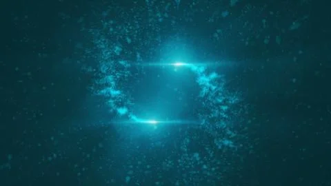 Opening intro Flash light, Lens flare, Particles Stock Illustration