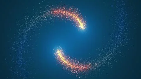 Opening intro Flash light, Lens flare, rotation Particles Illustrazione stock