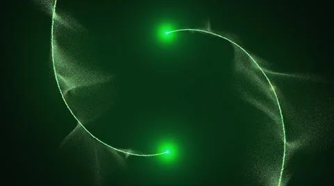 Opening intro Flash light, Lens flare, rotation Particles. 3d rendering. Illustrazione stock