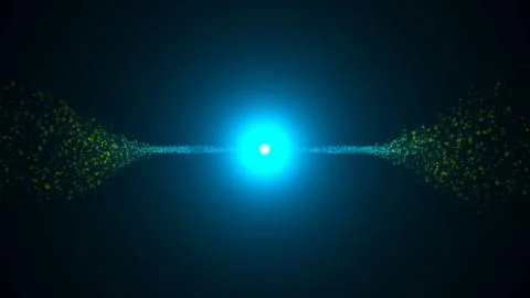 Opening intro. Light, Particles. Digital background Stock Illustration
