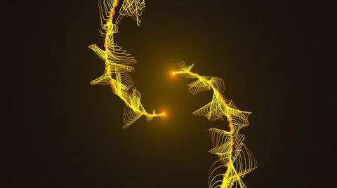 Opening intro. Light, rotation Particles and Shockwave. 3d rendered Stock Illustration