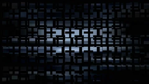 Opening, introductory screen saver in squares. Dark theme Stock Footage 133452018