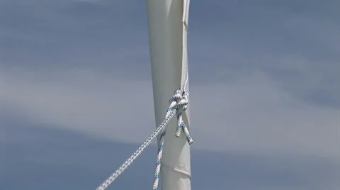 Opening jib on sailing boat Stock Footage 36176515