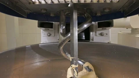 Opening the lid of the kneading machine Stock Footage 155523518